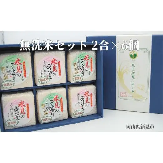 令和7年産 里山新見のめぐみ お米セット（2合×6個）