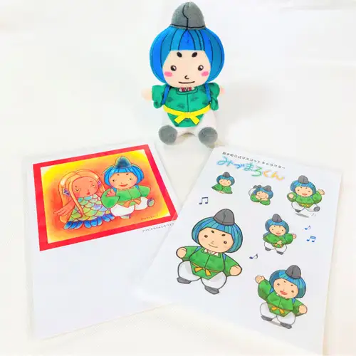 みづまろくん「ミニぬいぐるみ＋シール1枚＋ポストカード1枚」 ／ ご当地キャラクター ご当地 キャラ マスコットキャラクター マスコット ゆるキャラ キャラクターグッズ オリジナル 応援 地域応援 かわいい 可愛い 癒し 癒やし みづまろくん 大阪府 No.101