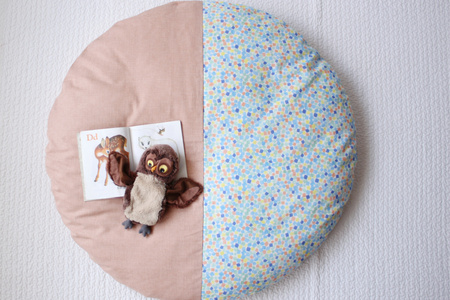 【洛中高岡屋】せんべい座ぶとん （撥水ヌード座布団＆洗えるカバーセット）（宝石ミズ＆里桜）