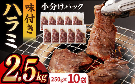【塩だれ】九州産和牛ハラミ 2.5kg（250g×10袋）長与町/岩永ホルモン [EAX088] ハラミ 和牛