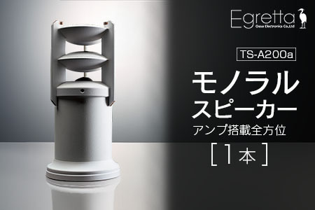 スピーカー オーディオ 全方位 無指向性 Egretta エグレッタ TS-A200a ハイレゾ モノラルスピーカー デスクトップサイズ オオアサ電子 アンプ搭載_OE025_006