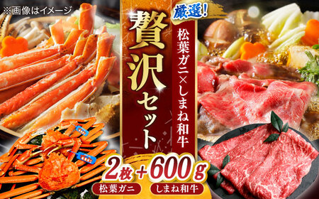 松葉がに しまね和牛 2大ブランド贅沢 味わいセット 松葉ガニ カニ [ALBO004]