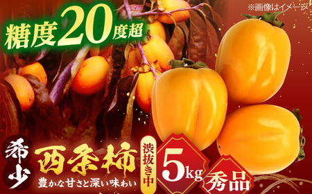 柿 【先行予約】【25個限定】【秀品】 とろ?り甘さの極み！合わせ柿 5kg 島根県松江市/マルカミ農縁株式会社 [ALCM004] 柿 柿