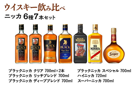 ウイスキー 飲み比べ ニッカ6種7本セット 