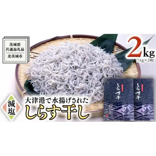 大津港水揚げ しらす干し 2kg ( 1kg × 2箱 ) （茨城県共通返礼品：北茨城市）