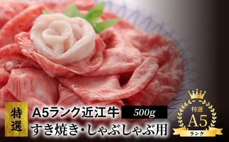 A5ランク 特選近江牛すき焼き・しゃぶしゃぶ用 500g入 近江牛 日本3大和牛 CY-0004