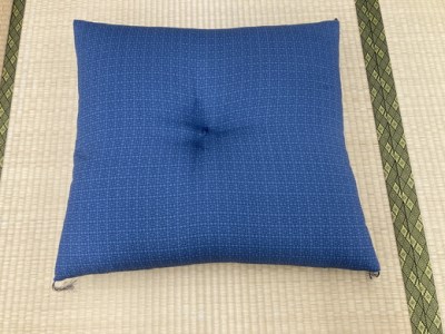 手作り座布団(抗ウイルス加工)　ネイビー色【CW103W】