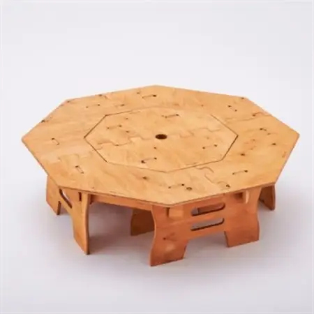 THE BARA +BARA Octagonテーブルセット カラー:メープル_雑貨・日用品 アウトドア用品 スポーツ・アウトドア用品 _【1325746】