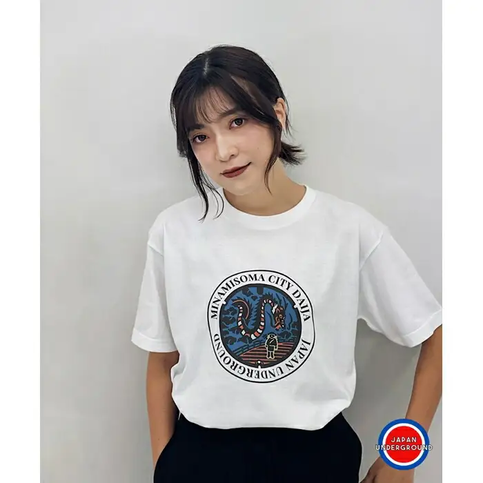 マンホールTシャツ 白 XLサイズ ｜ Tシャツ 福島県