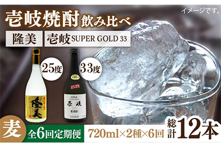 【全6回定期便】隆美焼酎25度と壱岐スーパーゴールド33度のセット [JDB196] 96000 96000円 