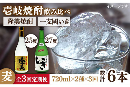【全3回定期便】隆美焼酎・かめ貯蔵 いき 27度の2本入りセット [JDB198] 45000 45000円
