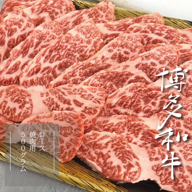 【A5A4等級】博多和牛ロース焼肉用 約500g 3V4