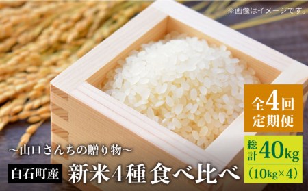 【先行予約】【令和8年産】全4回定期便 新米4種食べ比べ！各回10kg / 白米 [IAS013]