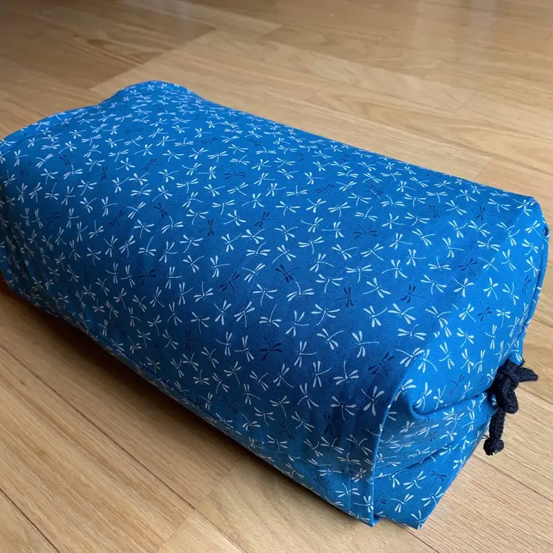 天然そば枕 青 カバー付き 枕