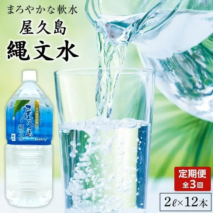 【定期便／全3回】屋久島縄文水 2L×6本入り 2ケース