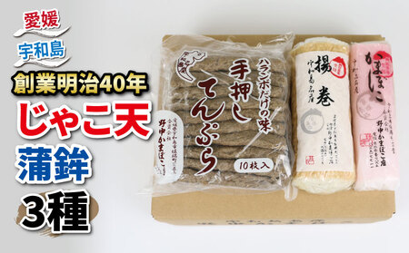 じゃこ天 蒲鉾 3種 セット 揚巻 紅かまぼこ 野中かまぼこ店 天ぷら C015-014002