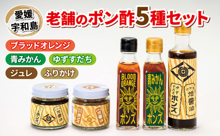 ポン酢 5種 詰め合わせ ぽんず ポン酢 旭合名会社  J012-052004