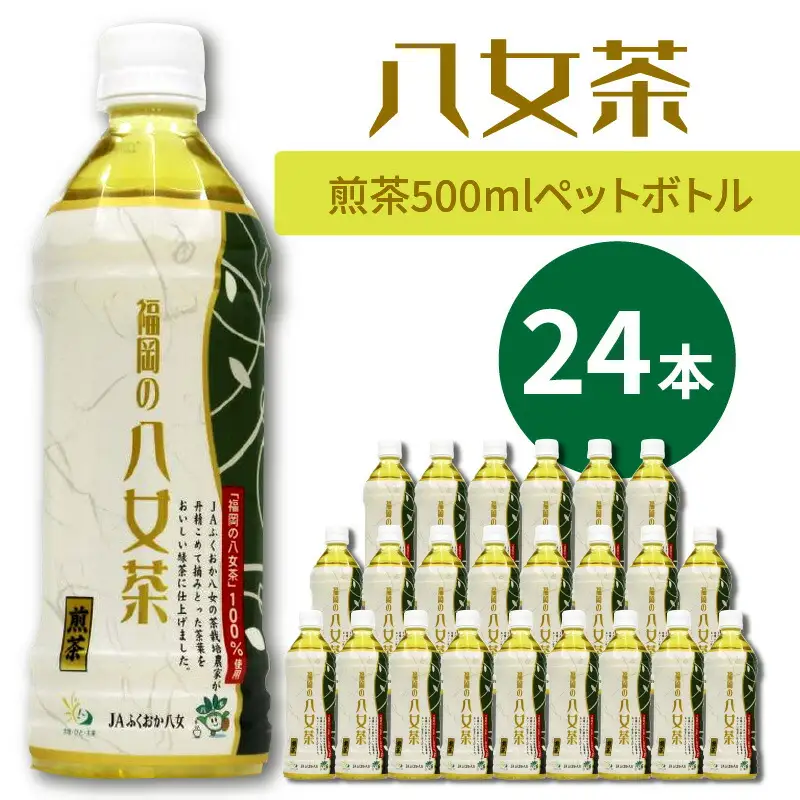 八女茶 煎茶 ペットボトル 500ml×24本 お茶 お茶 緑茶【015-0004】