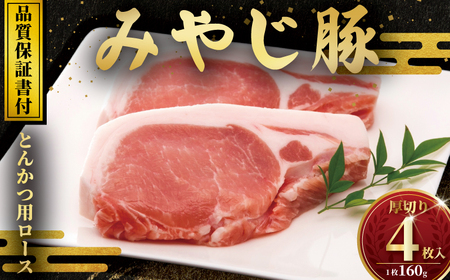豚ロース 厚切り 4枚 640g 【 豚肉 】