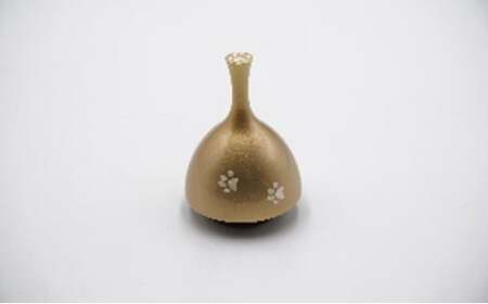 【高岡銅器】エコー 螺鈿肉球 金色 民芸品 芸品 雑貨 インテリア 足跡 ネコ 犬 おりん 余韻 高岡螺鈿 伝統工芸士  FAD-0961
