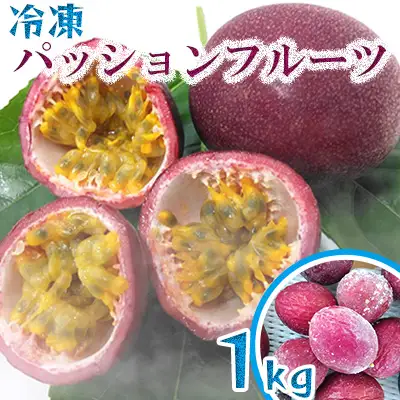 冷凍パッションフルーツ　約1kg 果物 甘み 南国フルーツ 大宜味村 沖縄県産 プチプチ 美味しい 旬 南の島 果樹