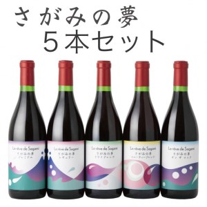 さがみの夢ワイン　飲みくらべ５本セット（「プレミアム」、「レギュラー」、「ドライブレンド」、「フルーティーブレンド」、「オン　ザ　ロック」各１本）