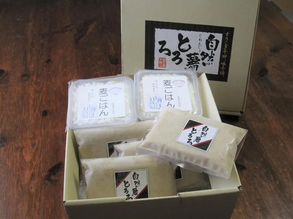 福岡市で作った「自然薯麦とろセット」4人前箱入セット | 福岡県 福岡市 福岡 九州 返礼品 納税 お取り寄せグルメ 取り寄せ グルメ 食品 お取り寄せ 自然薯 とろろ 麦ごはん 麦ご飯 食べ物 食料品 ご当地グルメ ご当地 おいしい 美味しい