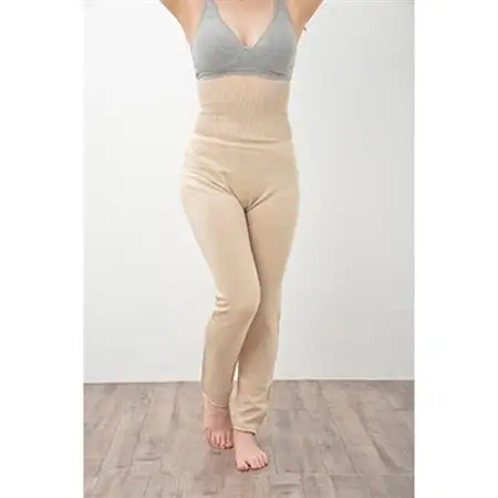 日本製 オーガニックコットン ルームパンツ 10分丈 腹巻パンツ ナチュラル (615-7240)_装飾品・工芸品  洋服 _【1088666】
