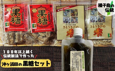 種子島 伝統 製法 無形文化財 沖ヶ浜田 黒糖 セット　NFN147【300pt】