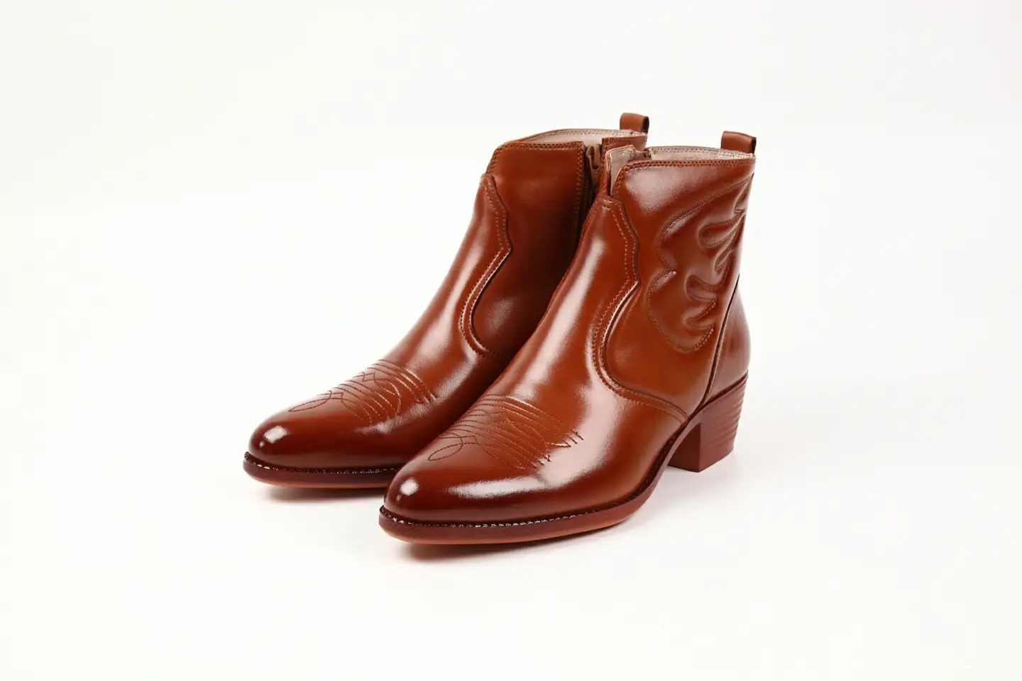 【Made in JAPAN】本革ウエスタンブーツ日本製(サイズ：26.5cm、カラー：キャメル)_0045-001-T03-3-6