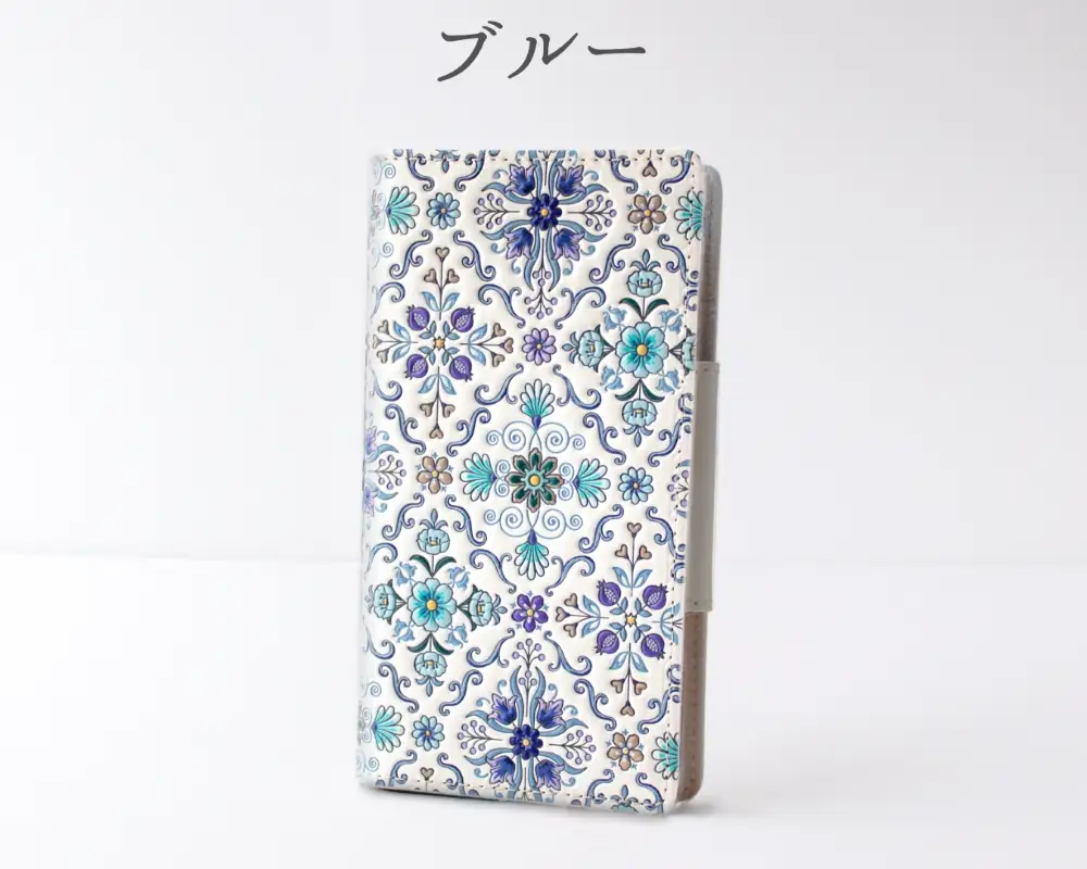【浅草文庫】スマホケース オリエント柄(カラー：ブルー)_0054-002-T03-2