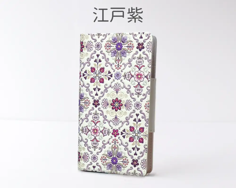 【浅草文庫】スマホケース オリエント柄(カラー：江戸紫)_0054-002-T03-3