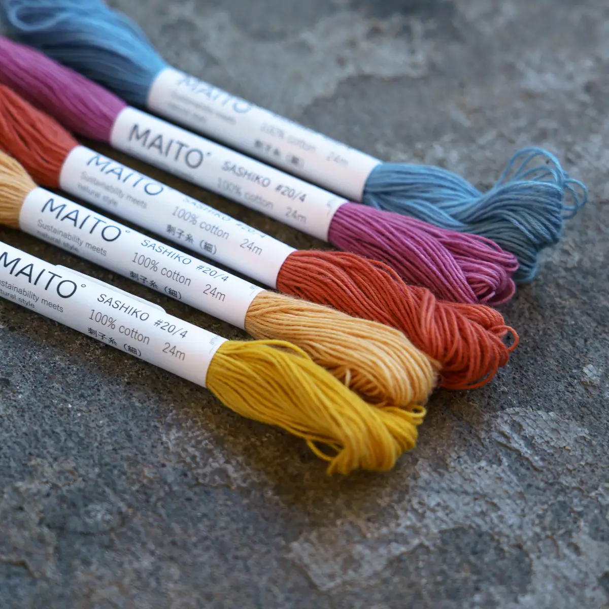 草木染め 刺し子糸5本セット_0089-004-T03