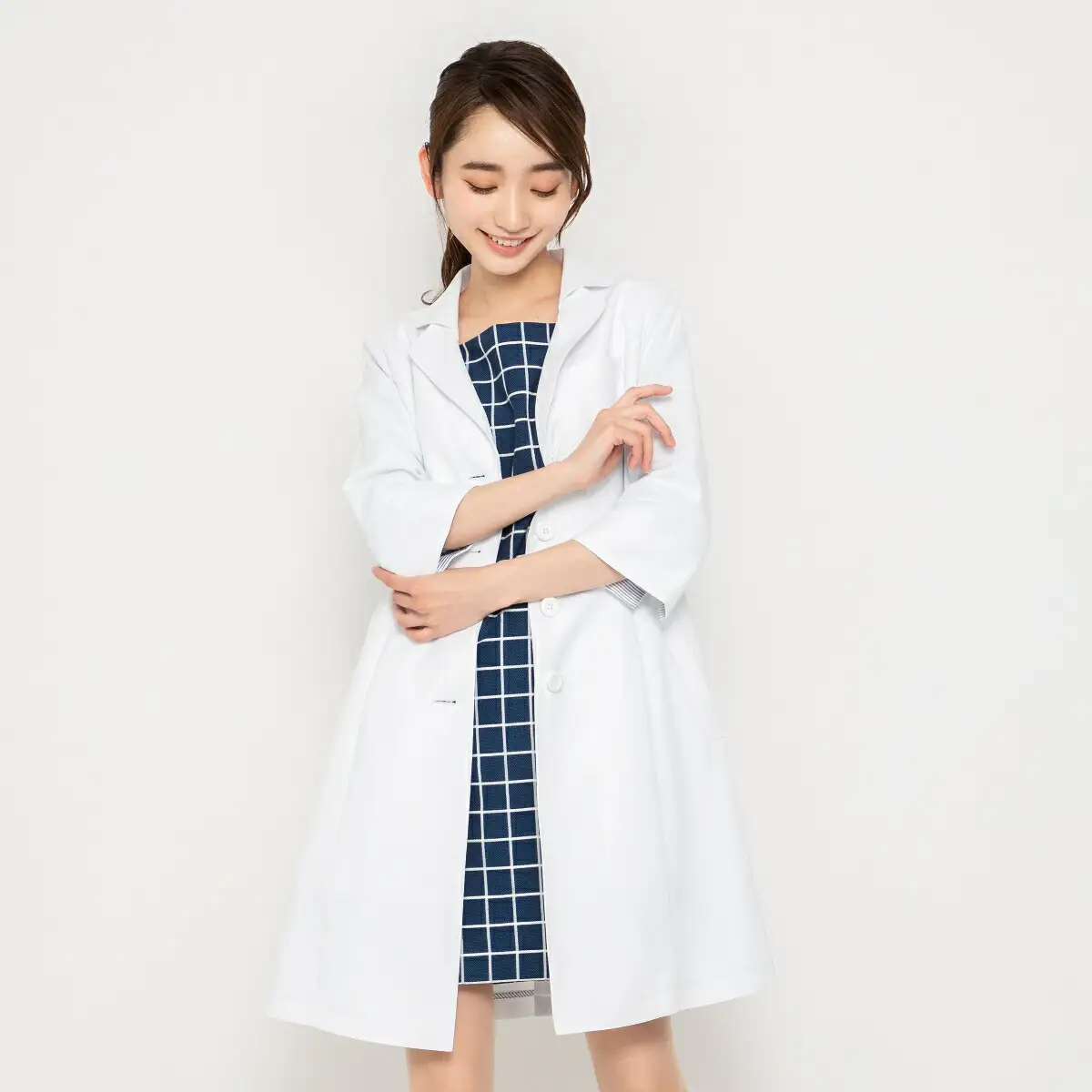 レピウスの白衣【レディース】ツインカラードクターコート / ネーム刺繍付き(サイズ：40サイズ)_0113-001-T03-3