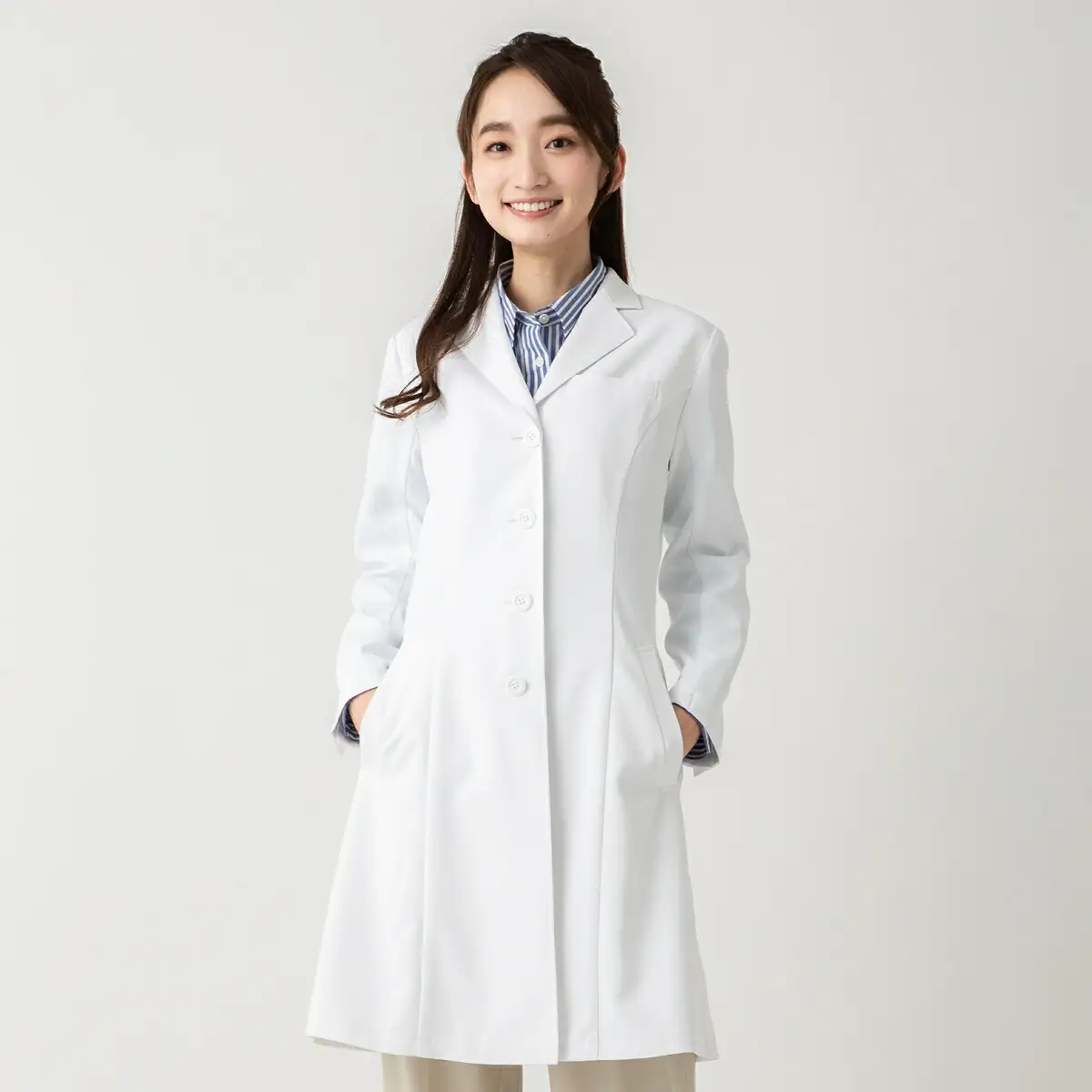 レピウスの白衣【レディース】ネオ・スタンダード ドクターコート / ネーム刺繍付き(サイズ：40サイズ)_0113-002-T03-3