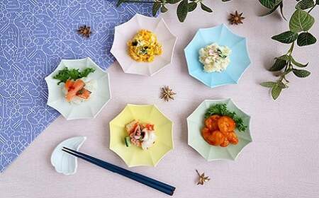 瑞峯窯 有田焼 マカロンカラー八角小皿 ５枚組 原重製陶所 小皿 小皿5色セット 豆皿 和食器 食器 うつわ 器 パステルカラー スモーキーカラー マット パステル かわいい シンプル 5枚セット 35000円 3.5万円 A35-415