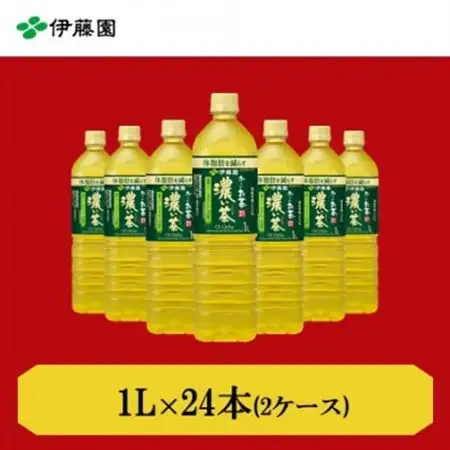おーいお茶濃い茶1L　24本(2ケース)　伊藤園【1257774】