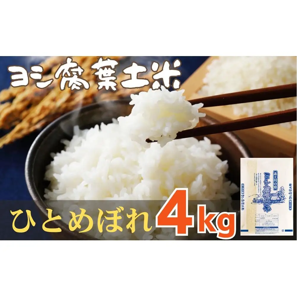 令和7年産 ヨシ腐葉土米 ひとめぼれ 精米4kg（4kg×1袋）