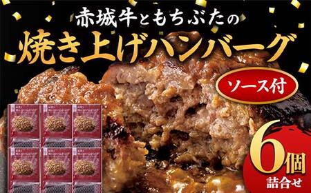 赤城牛と和豚もちぶたのハンバーグ 6個詰め合せ（ソース付き） セット レトルト 食品 湯せん 湯煎 一人暮らし F4H-0061