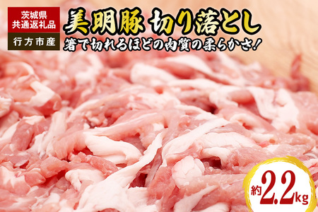 美明豚 切り落とし 2.2kg（茨城県共通返礼品・行方市産） GH-004