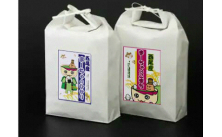 【令和7年産】西尾のお米10kg(こしひかり5kg・あきたこまち5kg)・K217-29