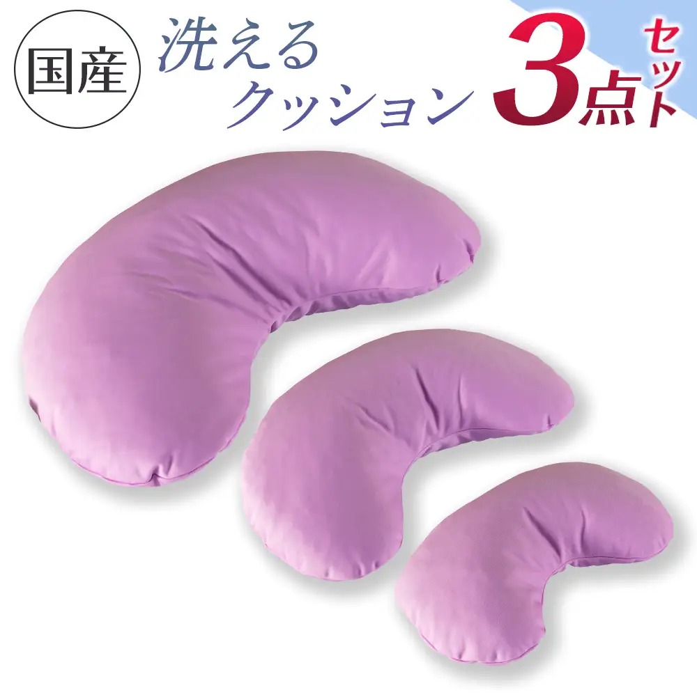 《環境にやさしいリボーン素材》洗えるクッション　3点セット NI040_012