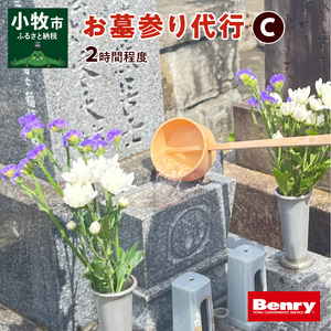 お墓参り代行C（墓石掃除を含む2.0時間程度）[067S03]