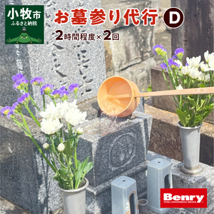 お墓参り代行D（墓石掃除を含む2.0時間程度×2回）[067S04]
