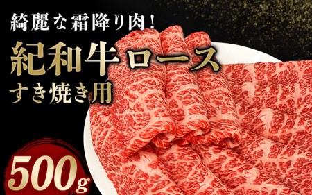 国産 紀和牛 すき焼き用 ロース 500g【冷蔵】 / 牛肉 すき焼き すき焼き用ロース 牛肉 肉 国産牛 ブランド牛 和牛  【tnk108-1】