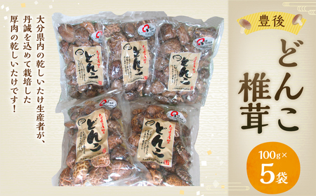 大分県産 どんこ 椎茸 5個セット 100g×5袋 乾しいたけ きのこ