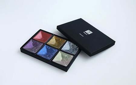 有田焼 麟 Lin 角型豆皿 6色セット【金照堂】和食器 食器 うつわ 器 皿 豆皿 まめざら 箸置き 箸置 はしおき 6枚 セット 華やか おしゃれ カラフル A35-364