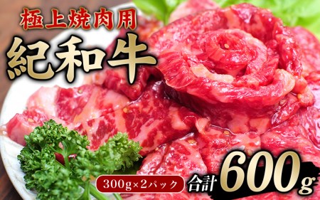 牛肉 焼肉 小分け 極 上紀和牛 タレ仕込 味付 焼肉 300g×2パック 計600g【冷凍】 / 牛肉 焼肉【tnk205】