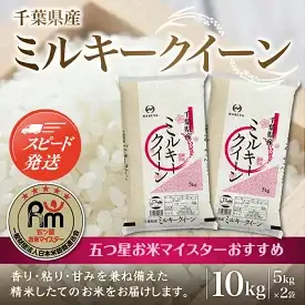 【最短2～7営業日出荷】令和7年産 千葉県産ミルキークイーン10kg (精米5kg×2袋) E016