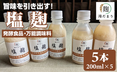 旨味を引き出す塩麹5本セット B120-074 そよかぜ
